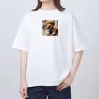 KONMORI_Chanのかわいい子猫と子犬 オーバーサイズTシャツ