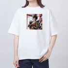 たまき工房の呑(どん)女武士の正月 Oversized T-Shirt