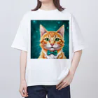 iyashi₋creatersの星空と猫さん Oversized T-Shirt