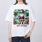 TACHYONJAPANのMerry Christmasシリーズ　サンタのサマークリスマス」 オーバーサイズTシャツ