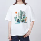 Olive Leaf Designs のOasis オアシス オーバーサイズTシャツ