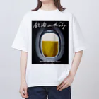 GOOD VIBES CATSの飲酒 in the sky Oversized T-Shirt