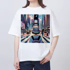 Artful Whiskersの一人旅の少女 オーバーサイズTシャツ