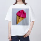 Hamatsukiのアイスクリーム（折り紙風アート） Oversized T-Shirt