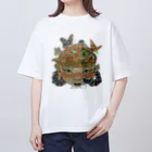 KushaMiの脳汁は夜食 オーバーサイズTシャツ