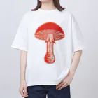 SPORE 堀博美の木版画きのこグッズ Oversized T-Shirt