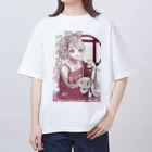 ももせ の おみせのあけおめ桃瀬 オーバーサイズTシャツ