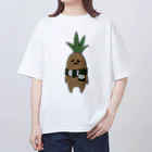 mandrake_chanのﾏﾝﾄﾞﾚちゃん(マフラー付) オーバーサイズTシャツ