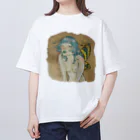 KushaMiの珈琲染めの蝶 Oversized T-Shirt