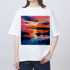 ChromastrAlのクリスマスの夕日 オーバーサイズTシャツ