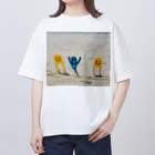 Jeffchのニコニコ君 海に来たぞ! オーバーサイズTシャツ