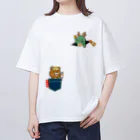 Siderunの館 B2の龍神さんと卵かけグマ オーバーサイズTシャツ