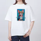 FRENCHIEのサングラスをかけたフレンチブルドッグ🕶️ オーバーサイズTシャツ