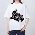 AI イラスト工房の平伏あらいぐま Oversized T-Shirt