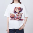 raio-nの春の花畑と少女 Oversized T-Shirt