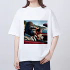 ドリサポの美女とゴリ先輩 オーバーサイズTシャツ