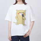 ロジローの歌うネコ(帽子無) オーバーサイズTシャツ