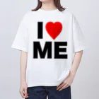 【シリーズ】おもしろ格言ショップの【おふざけシリーズ】I♡ME オーバーサイズTシャツ