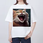 oekakishopのシャーッする猫 オーバーサイズTシャツ