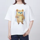 さとうさしみ。のメガネっクマ② オーバーサイズTシャツ