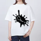 Our.s SUZURI店のOur.s とびちるビックインク風ロゴ Oversized T-Shirt