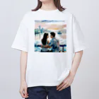 あかいはちのラブロマンスのカップル Oversized T-Shirt