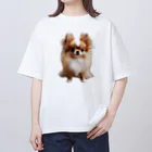 maru153921のろんぐこーとちわわ オーバーサイズTシャツ