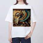 5656ショップの古代エジプトの太陽神ドラゴン オーバーサイズTシャツ