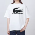 ファンシーTシャツ屋のトライバルクロコダイル Oversized T-Shirt