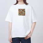 テケテケのアトミック柄グッズ Oversized T-Shirt