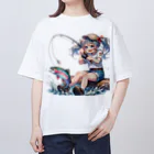 チェリモヤの釣り女子 ツリガール 01 オーバーサイズTシャツ