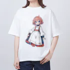 kawaii女の子専門ショップのかわいい田舎の女の子 オーバーサイズTシャツ