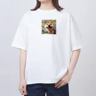 ANTARESの今日もハッピーな柴犬 Oversized T-Shirt