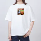 tatsuya1007の焚火をしているウサギ Oversized T-Shirt