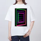 Association Against Mirroring SelfiesのAbstract_Neonsign オーバーサイズTシャツ