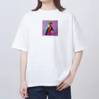 SUNAPPYのオウムの新しいファッションデザイナー オーバーサイズTシャツ