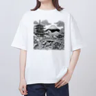 okinawa-okinawa-okinawaの浮世絵１ オーバーサイズTシャツ