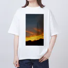 suzurinngの夕焼けスケッチ オーバーサイズTシャツ