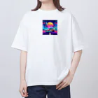 お茶目なドット絵のドッド絵車 Oversized T-Shirt