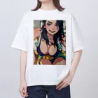 shiba9のビキニガール白 Oversized T-Shirt