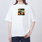 saijo79のオレンジミドリガメ Oversized T-Shirt