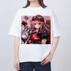 ライダーズのバイク女子　ばくおん!!系 Oversized T-Shirt