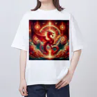 オウゲンとマーケットの赤い龍神さま Oversized T-Shirt