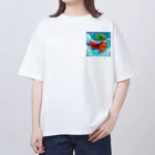 Atyatyuの人参マンマスコットグッズ Oversized T-Shirt