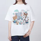 Cute! Salesの森の動物たち Oversized T-Shirt