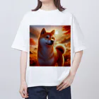 ANTARESの夕方の黄昏　柴犬 オーバーサイズTシャツ