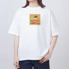 piyomingoのコーヒー猫マン Oversized T-Shirt