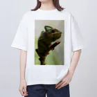 可愛い動物のカメレオン オーバーサイズTシャツ