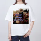 Flower-change-the_WorldのFlower  change the World オーバーサイズTシャツ