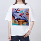 yumiceのice meets オリガミイルカ Oversized T-Shirt